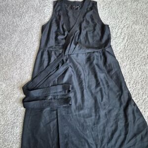 Banana Republic Charcoal Wrap Midi Dress